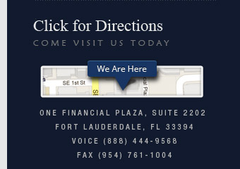 One Financial Plaza, Suite 2202 Fort Lauderdale, FL 33394 
