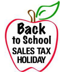 Back to school sales tax holiday