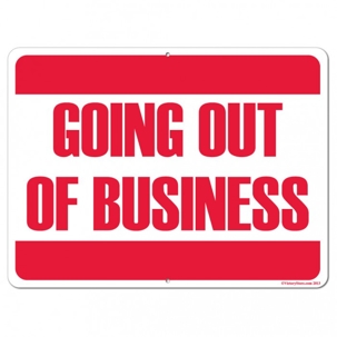 Going out of business sign